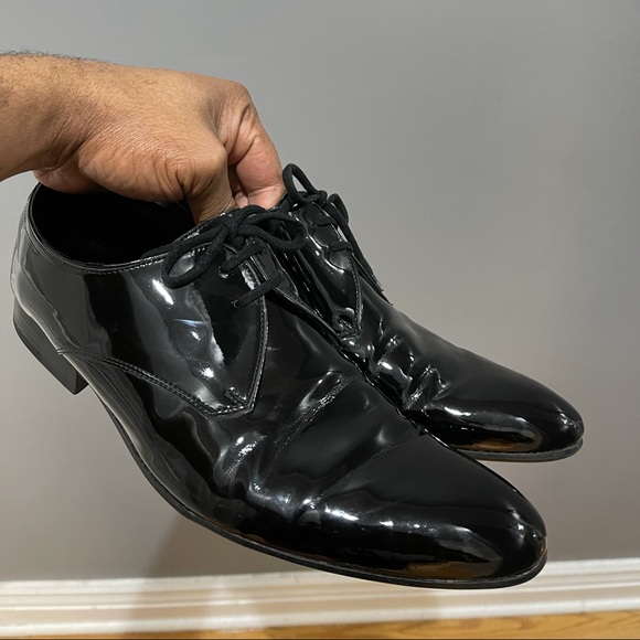Glossy Patent Leather Zara Shoes Black Sz 9 (42) main image 9